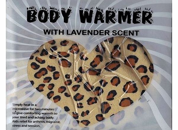 Microwave Heart Body Warmer Animal LEOPARD