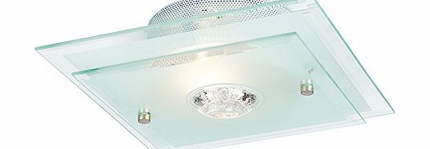 Endon 065-27 Flush Glass Ceiling Bathroom & Dressing Room Light Outside Zone 2