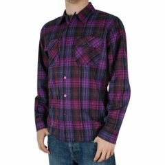 Mens Enjoi Pandalton Flannel Shirt Purple