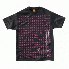 Mens Enjoi Word Search Tee Black