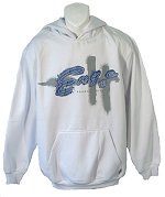 Brand Denim Hooded Sweatshirt White Size X-Large