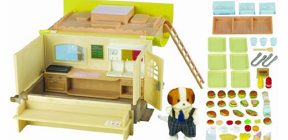 Sylvanian Family 2786 Dolls House Hamburger Wagon with Doughty Dog Father