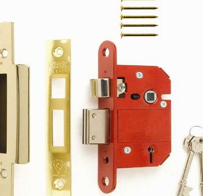 ERA Fortress BS 3621 2.5-inch/ 64mm 5 Lever Maximum Security Mortice Sashlock - Brass Effect