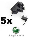 Ukdapper - 5x Bulk Lot Genuine Sony Ericsson W595 UK 3 Pin Mains Charger CST-75