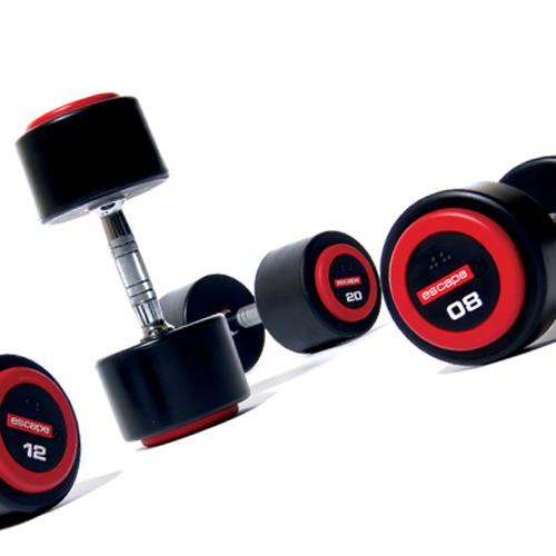 2-20kg Rubber Dumbbell Set (no rack)