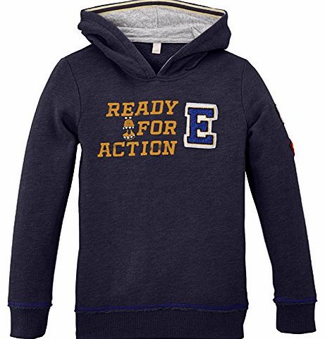  Boys Long Sleeve Hoodie - Blue - Blau (CINDER BLUE 406) - 6 Years