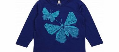 Esprit Girls Cobalt Long Sleeved Butterfly Top