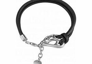 Ladies Superior Heart Black Bracelet