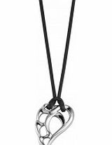 Ladies Superior Heart Black Necklace