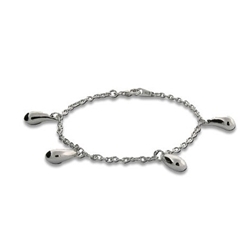 Dangling Teardrop Sterling Silver Bracelet