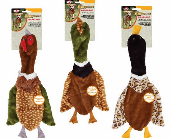 ETHICAL PRODUCTS INC Skinneeez Crinklers Bird 23``-Tan, Black Or Green Head