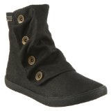 Blowfish Hobbit Button Ankle Bt Blk Twill Canva - 3 Uk