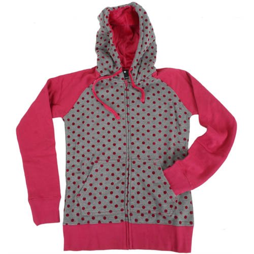 Ladies Etnies Helmut F/zip Hoody Ruby 641