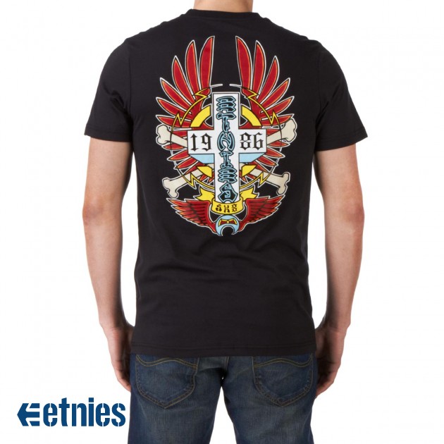 Mens Etnies 86 Heritage T-Shirt - Black