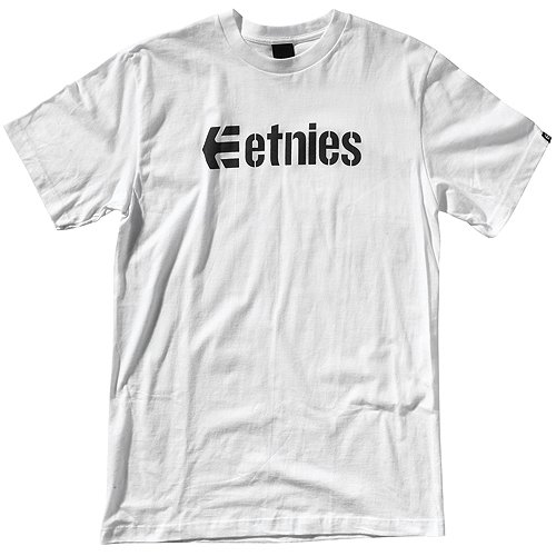 Mens Etnies Corporate Fill Tee White 100