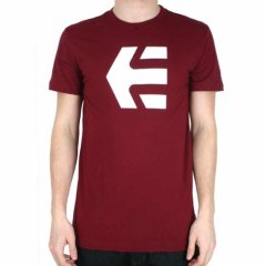 Mens Etnies Icon 10 Tee 602 Burgandy