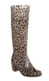 Office Bossy Heeled Welly Leopard Rubber - 7 Uk