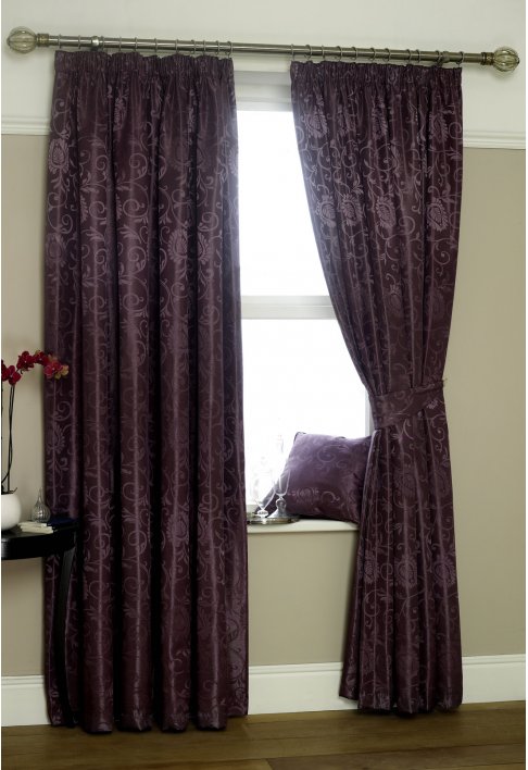 Plum Lined Curtains