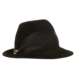 Eugenia Kim Black Maxine Fedora with Silver