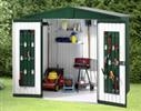 Shed Size 4: 2 x deep shelf set with brackets - Steel