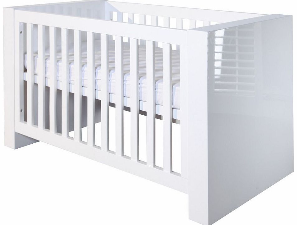 Somero Glossy White Cot Bed