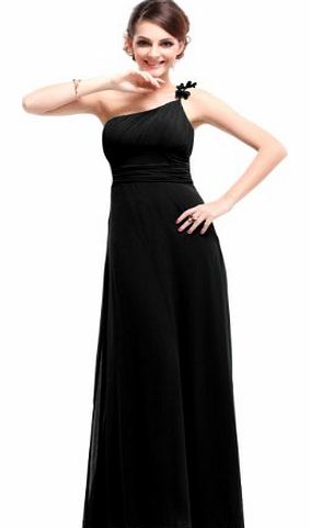 HE09596BK10,10UK,Black,Ever Pretty One Shoulder Evening Dresses uk 09596