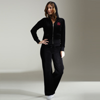 Velour Tracksuit - Black - Womens.