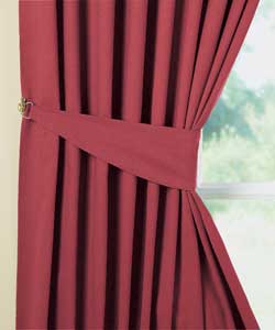 Lined Claret Pencil Pleat Curtains -90