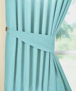 Pencil Pleat Duck Egg Curtains - 90 x