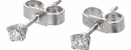 18ct White Gold Diamond Stud Earrings