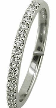 Platinum 17 Diamond 0.20ct Half Eternity