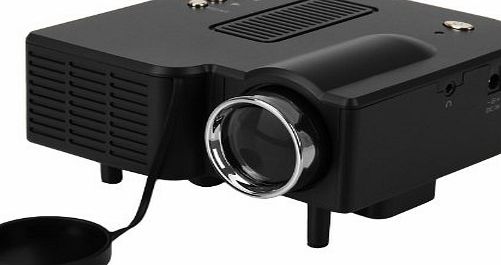 1024 x 768 LCD Image system Black Projector, Portable HD LED Projector Cinema Theater PC&Laptop VGA/USB/SD/AV/HDMI input black