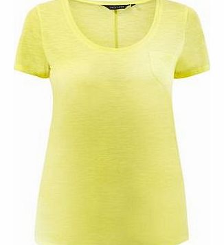 Light Green Seam Back Pocket Front T-Shirt 3228730