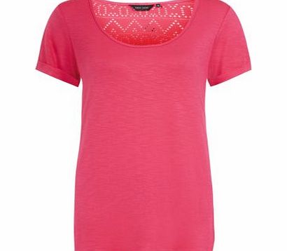 Pink Aztec Lace Back T-Shirt 3015723