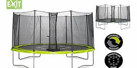 14ft Twist Trampoline  Enclosure in Green/Grey