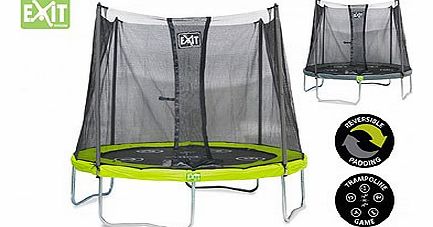 8ft Twist Trampoline  Enclosure in Green/Grey