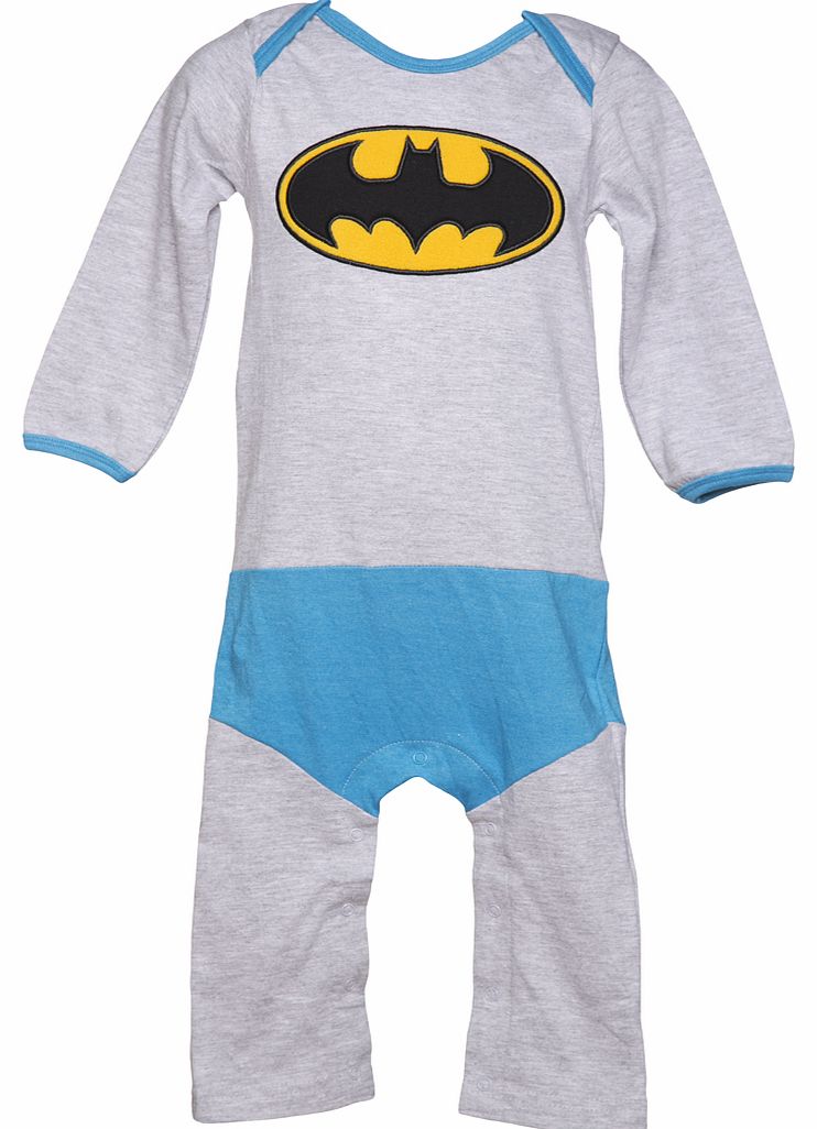 Kids Grey Marl DC Comics Batman Logo Costume