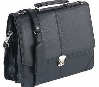 BD-2584, Flapover Briefcase, Black