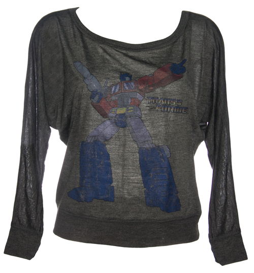 Ladies Grey Transformers Off The Shoulder