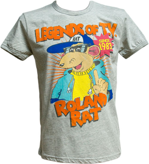 Mens Marl Grey Roland Rat Legends Of TV