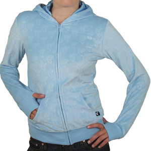 Famous S and S Ladies Velour Boh Zip hoody