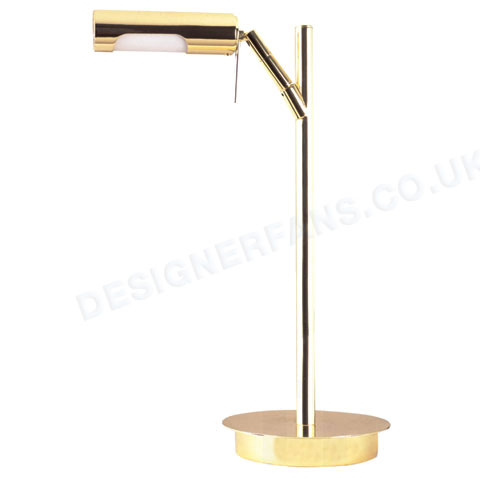 Polaris polished brass desk light.