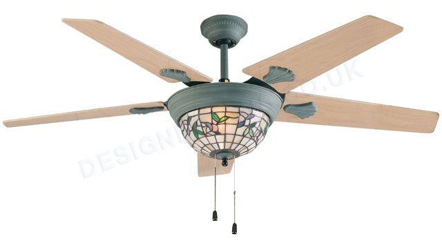 Savannah 52 inch brushed green ceiling