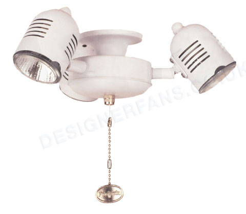 Venice matt white ceiling fan light kit.