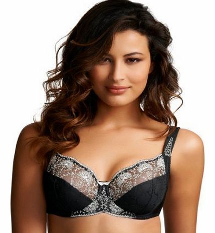 Elodie Side Support Underwire Bra, 32E, Black