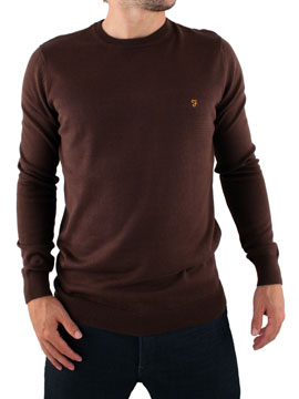 Brown Crew Neck Knit