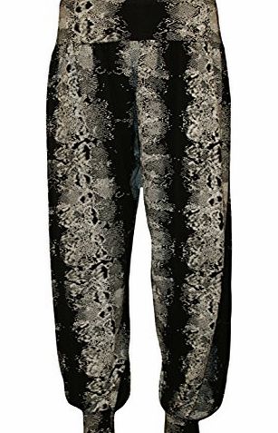 Fashion 4 Less New Plus Size Womens Snake Animal Print Ladies Full Harem Trousers Pants 12 - 26 (UK 24-26)