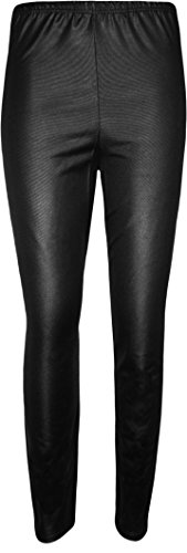 Fashion 4 Less New Plus Womens Wet Look Ladies Long Full Length Stretch Leggings Pants 12-26 (UK 12-14)