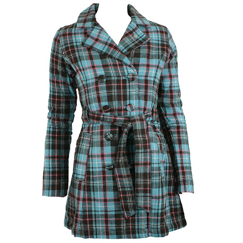 Ladies Fenchurch Lauren Jacket Blue Plaid