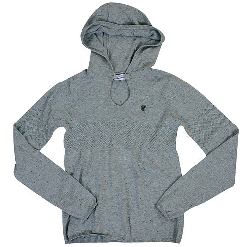 Ladies Fenchurch Vitelli Hooded Knit Grey Marl